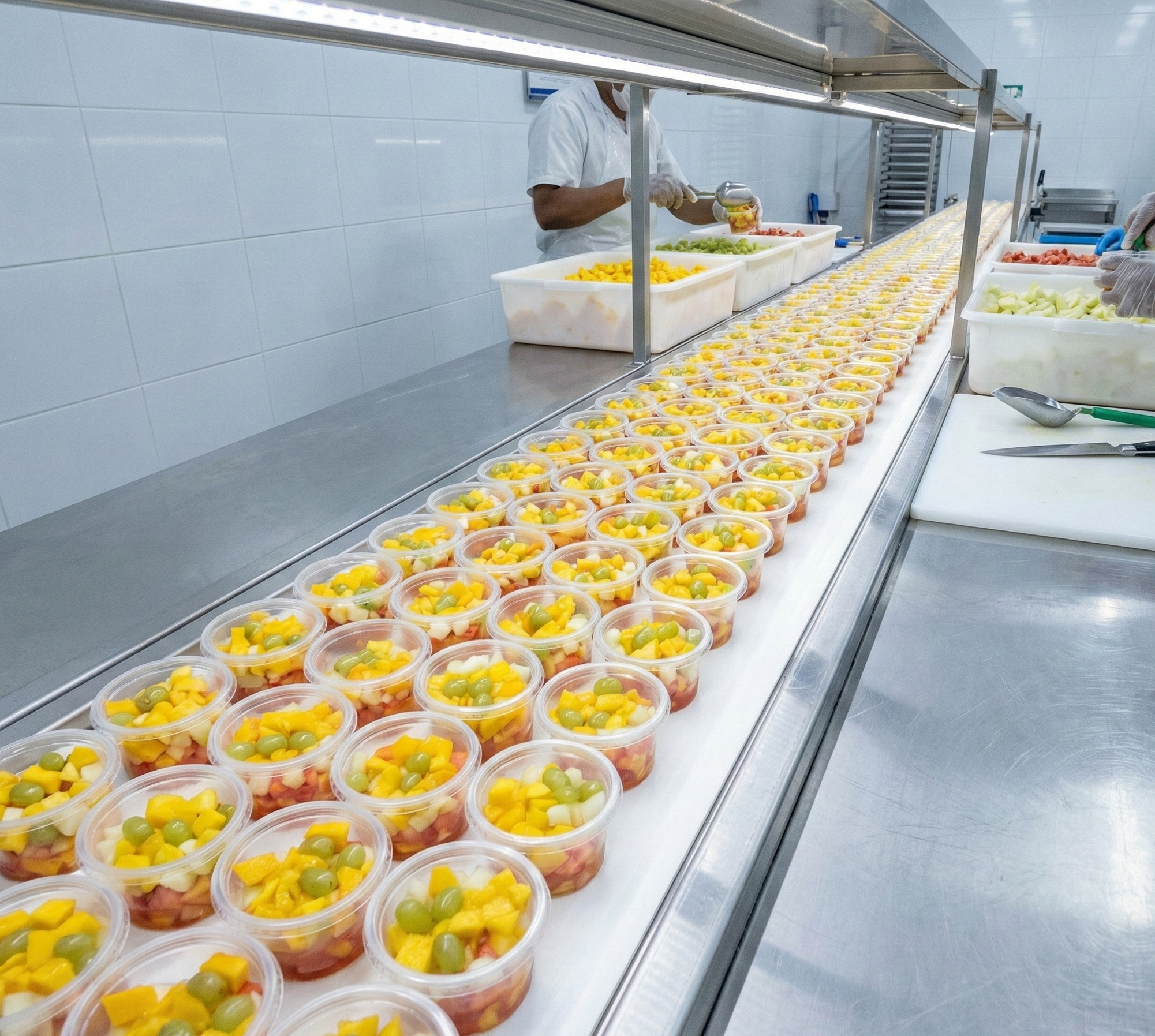 Produção DESFRUTTA - Frutas sendo preparadas